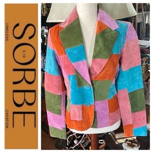 Suede Patchwork Blazer Jacket